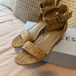 Aerosoles Cork Wedge Platform Sandals